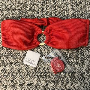 Monday Swimwear Costa Rica Top in Sangria Crinkle